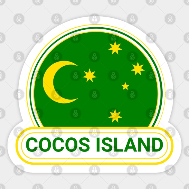Australia Cocos Island Keeling Islands Country Badge - Cocos Island Flag - Keeling Islands Sticker by Yesteeyear